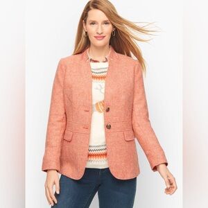 NWT Talbots CLASSIC SHETLAND BLAZER - BICOLOR HERRINGBONE Size 8
